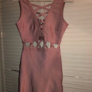 Mauve Bandage Club Dress